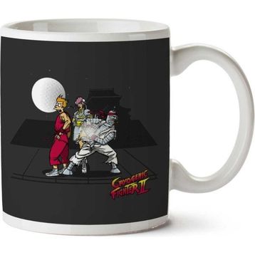 Art Hediye Cryogenic Fighter Iı Futurama Street Fighter Iki Tarafı Baskılı Kupa Bardak