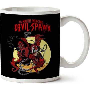 Art Hediye Deadpool Mouth Mercing Devil Spawn Iki Tarafı Baskılı Kupa Bardak