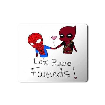 Art Hediye Deadpool V Spiderman 2 Baskılı 23x19 cm Mouse Pad