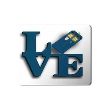 Art Hediye Doctor Who Love Baskılı 23x19 cm Mouse Pad