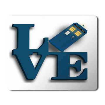 Art Hediye Doctor Who Love Baskılı 23x19 cm Mouse Pad