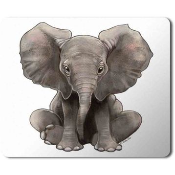 Art Hediye Elephant Fil Baskılı 23x19 cm Mouse Pad