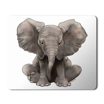 Art Hediye Elephant Fil Baskılı 23x19 cm Mouse Pad