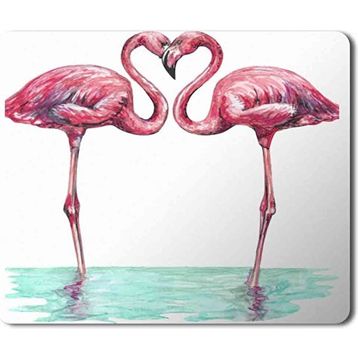 Art Hediye Flamingo Aşk Baskılı 23x19 cm Mouse Pad