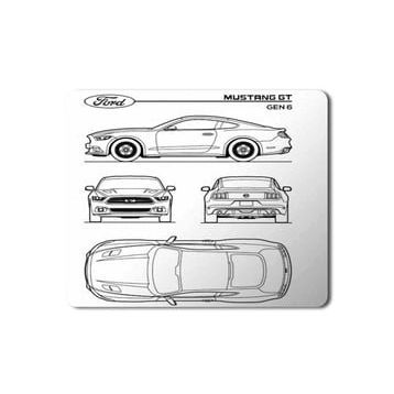 Art Hediye Ford Mustang Baskılı 23x19 cm Mouse Pad