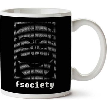 Art Hediye Fsociety Binary Code Mr Robot Iki Tarafı Baskılı Kupa Bardak