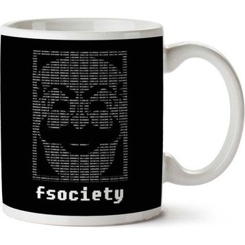 Art Hediye Fsociety Binary Code Mr Robot Iki Tarafı Baskılı Kupa Bardak