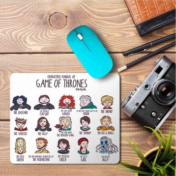 Art Hediye Game of Throunes Karakterler Baskılı 23x19 cm Mouse Pad