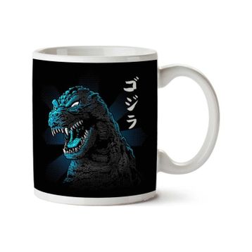 Art Hediye Godzilla Japon Stilindeki Tarafı Baskılı Kupa Bardak