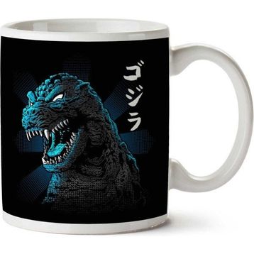 Art Hediye Godzilla Japon Stilindeki Tarafı Baskılı Kupa Bardak