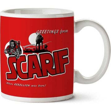 Art Hediye Greetings From Scarif Beach Star Wars Rogue One İki Tarafı Baskılı Kupa Bardak