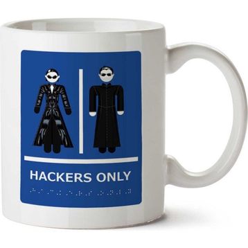Art Hediye Hackers Restroom The Matrix İki Tarafı Baskılı Kupa Bardak