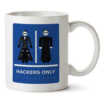 Art Hediye Hackers Restroom The Matrix İki Tarafı Baskılı Kupa Bardak