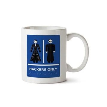 Art Hediye Hackers Restroom The Matrix İki Tarafı Baskılı Kupa Bardak
