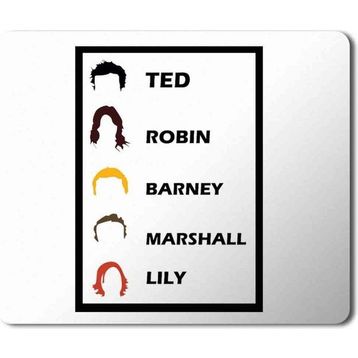Art Hediye How I Met Your Mother Ted Robin Barney Marshall Lily Baskılı 23x19 cm Mouse Pad