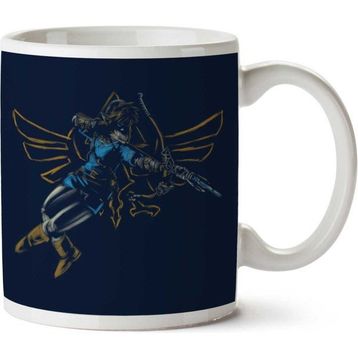Art Hediye Hylian Blue Hero Zelda iki Tarafı Baskılı Kupa Bardak
