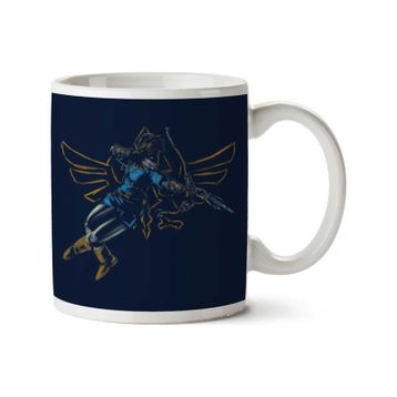 Art Hediye Hylian Blue Hero Zelda iki Tarafı Baskılı Kupa Bardak