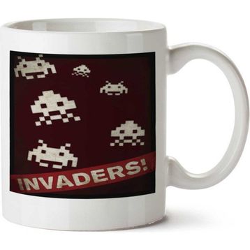 Art Hediye Invaders Ik Tarafı Baskılı Kupa Bardak