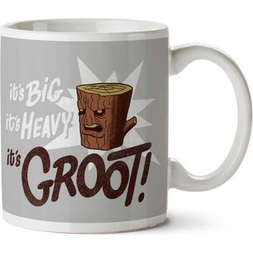 Art Hediye Its Big Its Heavy Its Groot Guardians Of The Galaxy Ren And Stimpy 01 İki Tarafı Baskılı Kupa Bardak