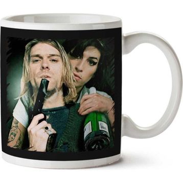 Art Hediye Kurt Cobain, Nirvana İki Tarafı Baskılı Kupa Bardak