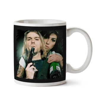 Art Hediye Kurt Cobain, Nirvana İki Tarafı Baskılı Kupa Bardak