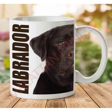 Art Hediye Labrador Köpek İki Tarafı Baskılı Kupa Bardak
