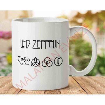 Art Hediye Led Zeppelin İki Tarafı Baskılı Kupa Bardak