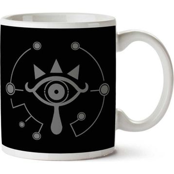 Art Hediye Legend Of Zelda Breath Of The Wild Sheikah Eye White01 İki Tarafı Baskılı Kupa Bardak