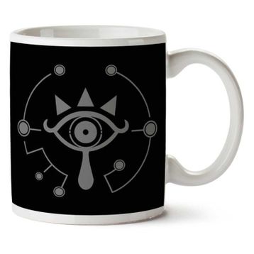 Art Hediye Legend Of Zelda Breath Of The Wild Sheikah Eye White01 İki Tarafı Baskılı Kupa Bardak