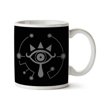Art Hediye Legend Of Zelda Breath Of The Wild Sheikah Eye White01 İki Tarafı Baskılı Kupa Bardak
