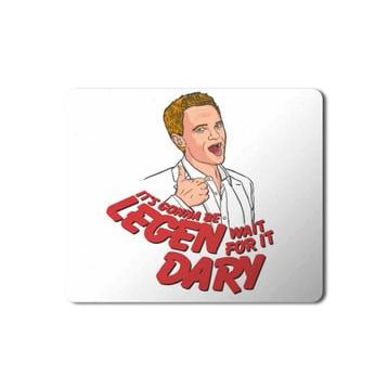 Art Hediye Legendary Barney Stinson How I Met Your Mother Baskılı 23x19 cm Mouse Pad