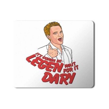 Art Hediye Legendary Barney Stinson How I Met Your Mother Baskılı 23x19 cm Mouse Pad
