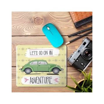 Art Hediye Let's Go on Adventure Vosvos Baskılı 23x19 cm Mouse Pad