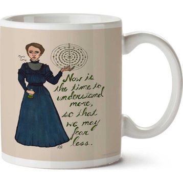 Art Hediye Marie Curie İki Tarafı Baskılı Kupa Bardak