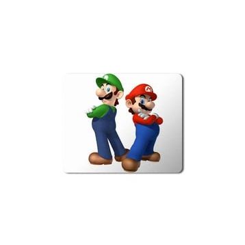Art Hediye Mario Bros Luigi Superstar Baskılı 23x19 cm Mouse Pad
