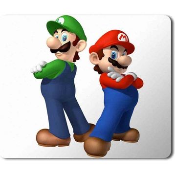 Art Hediye Mario Bros Luigi Superstar Baskılı 23x19 cm Mouse Pad