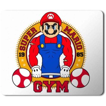 Art Hediye Mario Gym Baskılı 23x19 cm Mouse Pad