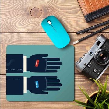 Art Hediye Matrix Hapı Seç Hangisi Baskılı 23x19 cm Mouse Pad