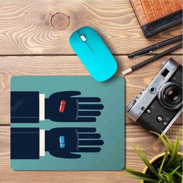 Art Hediye Matrix Hapı Seç Hangisi Baskılı 23x19 cm Mouse Pad