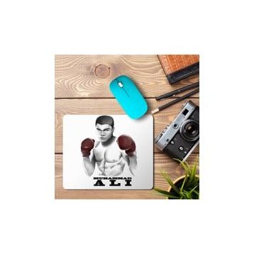 Art Hediye Muhammad Ali Iconic Pose 2+ Baskılı 23x19 cm Mouse Pad