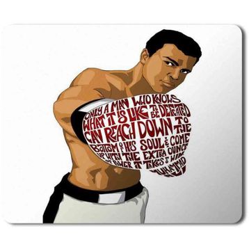 Art Hediye Muhammed Ali 5 Baskılı 23x19 cm Mouse Pad