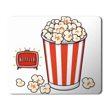 Art Hediye Netflix Popcorn Baskılı 23x19 cm Mouse Pad