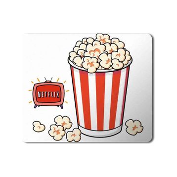 Art Hediye Netflix Popcorn Baskılı 23x19 cm Mouse Pad