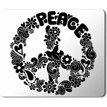 Art Hediye Peace Barış Sembol 2 Baskılı 23x19 cm Mouse Pad