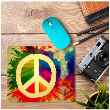 Art Hediye Peace Barış Sembol 3 Baskılı 23x19 cm Mouse Pad