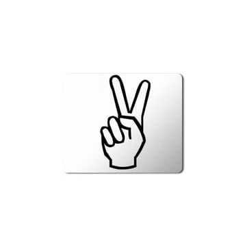 Art Hediye Peace Hand Drawing Baskılı 23x19 cm Mouse Pad