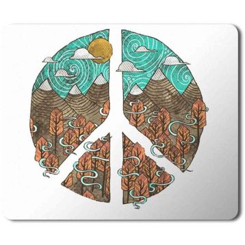 Art Hediye Peacebarış Amblemi Baskılı 23x19 cm Mouse Pad