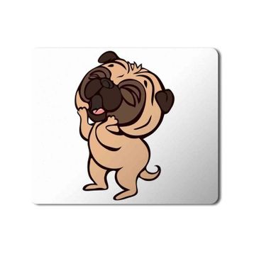 Art Hediye Pug Köpek Baskılı 23x19 cm Mouse Pad