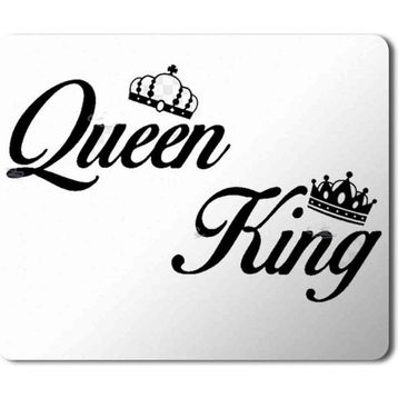 Art Hediye Queen King Baskılı 23x19 cm Mouse Pad