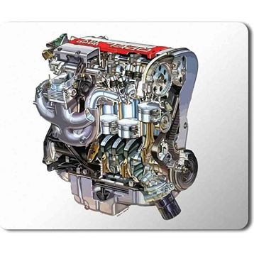 Art Hediye Red Top Opel Engine Baskılı 23x19 cm Mouse Pad